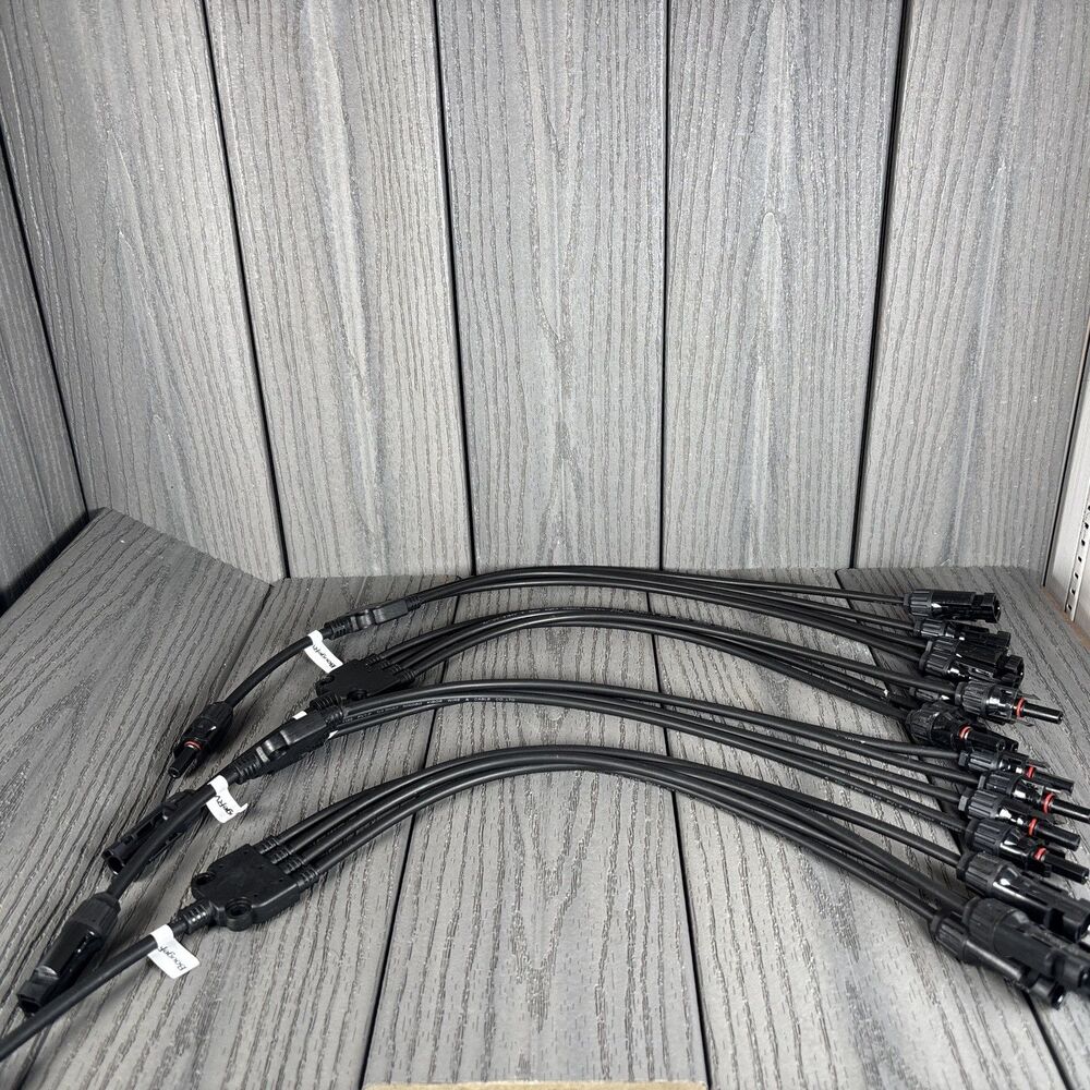 BougeRV Y Branch Connectors for Solar Panel - 2 Pairs-M/FFFF and F/MMMM